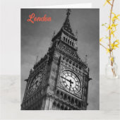 Black & White Big Ben Europe Reisefotografie Karte (Gelbe Blume)
