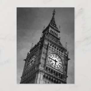 Black & White Big Ben Europe Reisefotografie Postkarte
