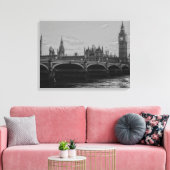 Black & White Big Ben Tower Palace in Westminster Leinwanddruck (Insitu (Wohnzimmer))