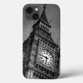 Black & White Big Ben Uhrturm Case-Mate iPhone Hülle (Rückseite)