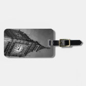 Black & White Big Ben Uhrturm Gepäckanhänger (Vorderseite horizontal)