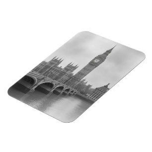 Black & White Big Ben - Vintage Londoner Sehenswür Magnet