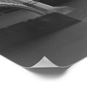 Black & White Big Ben - Vintage Londoner Sehenswür Poster (Ecke)