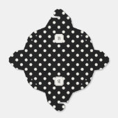 Black & White Big Polka Dots Chic Monogram Party Geschenkschachtel (Ungefaltet)