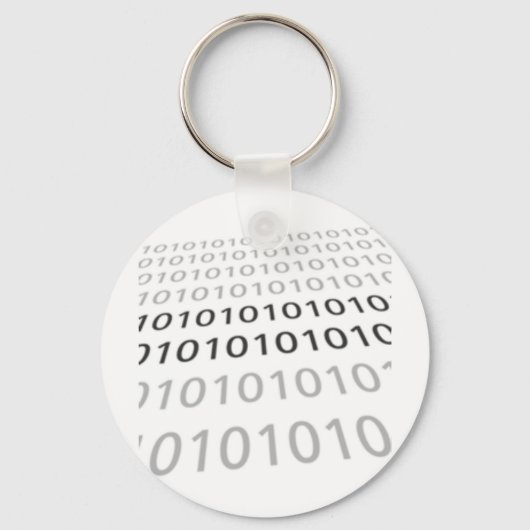 Black & White Binary 01 - GeekShirts Schlüsselanhänger (Vorderseite)