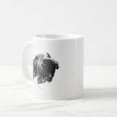 Black & White Bison / Buffalo Kaffeetasse (Vorderseite Links)