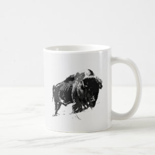 Black & White Bison / Buffalo Kaffeetasse
