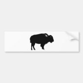 Black & White Bison Buffalo Silhouette Pop Autoaufkleber (Vorne)