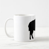 Black & White Bison Buffalo Silhouette Pop Kaffeetasse (Links)