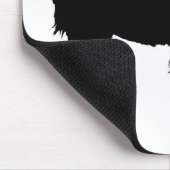 Black & White Bison Buffalo Silhouette Pop Mousepad (Ecke)