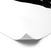 Black & White Bison Buffalo Silhouette Pop Poster (Ecke)