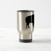 Black & White Bison Buffalo Silhouette Pop Reisebecher (Mittel)