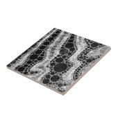 Black&White Bling Muster-Wirbel Fliese (Seite)