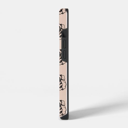 Black&White Blume Floral Phone Case für iPhone iPhone Hülle (Linke Seite)