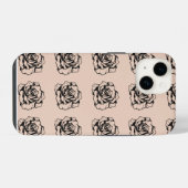 Black&White Blume Floral Phone Case für iPhone iPhone Hülle (Rückseite (Horizontal))