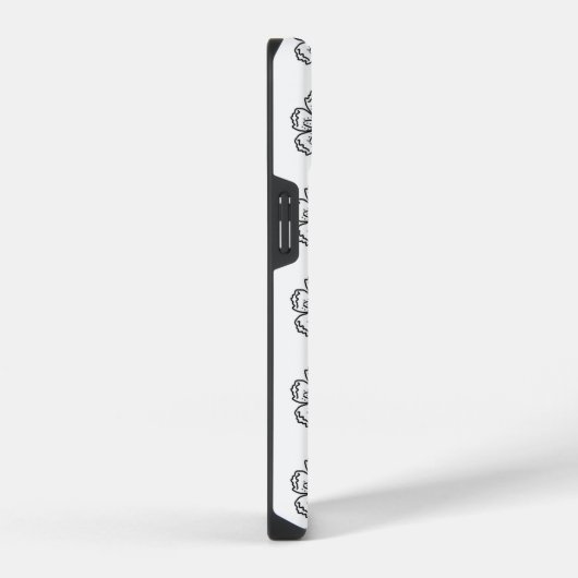 Black&White Blume Floral Phone Case für iPhone iPhone Hülle (Rechte Seite)