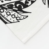 Black & White Boho Tribal Feathers - Personalisier Fleecedecke (Ecke)