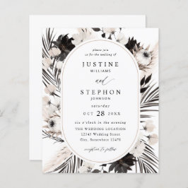 Black & White Boho Tropical Wedding