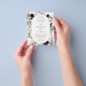 Black & White Boho Tropical Wedding Flyer (Gruppe)