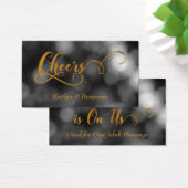 Black & White Bokeh, Gold Typografy Drinks Tickets (Schreibtisch)
