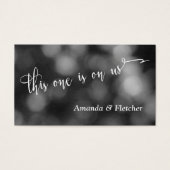 Black & White Bokeh Light Typografy Drinks (Vorderseite)