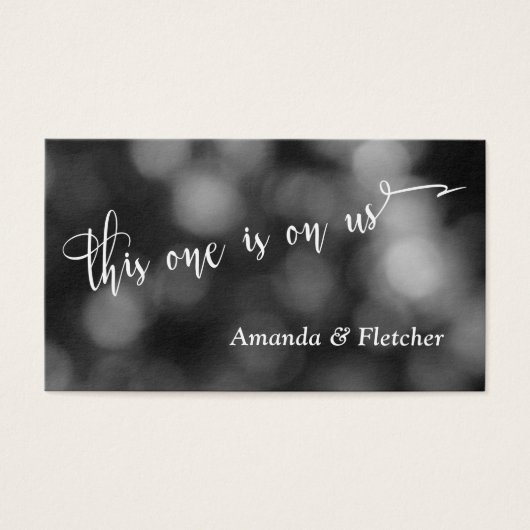 Black & White Bokeh Light Typografy Drinks (Vorderseite)