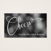 Black & White Bokeh Light Typografy Drinks (Rückseite)