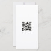 Black & White Bookmark Modern QR Code Photo Save The Date (Rückseite)