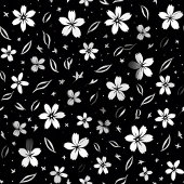 Black White Botanical Blanket Personalized Minimal Fleecedecke