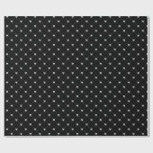 Black & White Bow Gift Wrapping Paper Geschenkpapier (Flach)