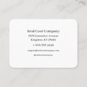 Black & White Bow Monogram Business Card Visitenkarte (Rückseite)