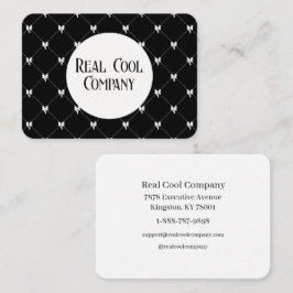 Black & White Bow Monogram Business Card Visitenkarte