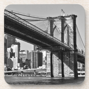 Black & White Brooklyn Bridge New York Getränkeuntersetzer