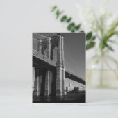 Black & White Brooklyn Bridge Postkarte (Stehend Vorderseite)