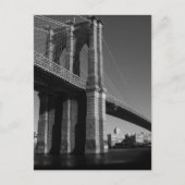 Black & White Brooklyn Bridge Postkarte (Vorderseite)