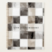 Black White Brown Squares Planer (Vorderseite)