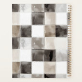 Black White Brown Squares Planer (Rückseite)