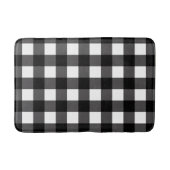 Black & White Buffalo Gingham Checkered Kariert Badematte (Vorderseite)