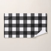 Black & White Buffalo Gingham Checkered Kariert Badhandtuch Set (Handtuch)