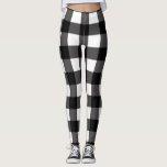 Black & White Buffalo Gingham Checkered Kariert Leggings<br><div class="desc">Leggings</div>