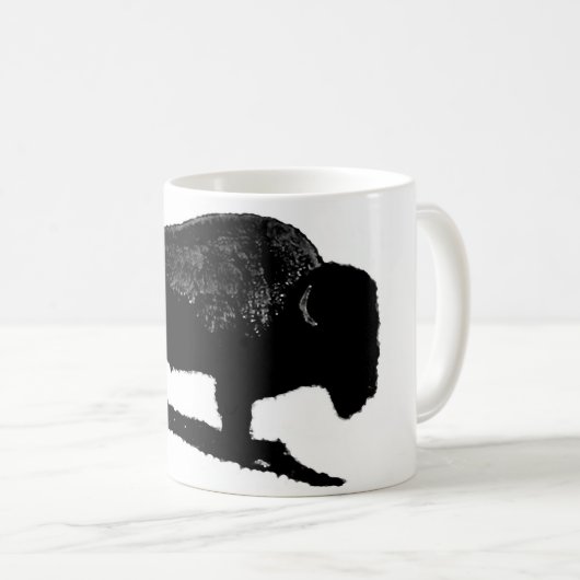 Black & White Buffalo Kaffeetasse (VorderseiteRechts)