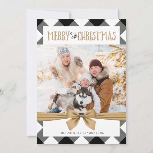 Black & White Buffalo Karo Frohe Weihnachten