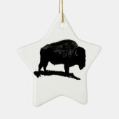 Black & White Buffalo Keramikornament (Rechts)