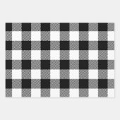 Black & White Buffalo Plaid, Checkers & Stripes Geschenkpapier Set (Vorderseite 2)