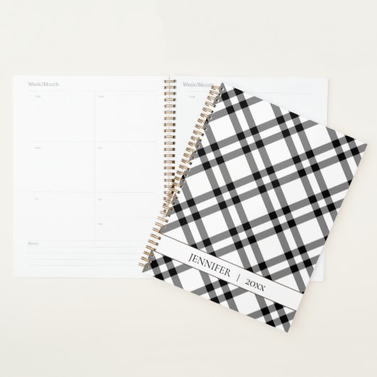 Black & White Buffalo Plaid Planer (Anzeige)