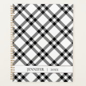 Black & White Buffalo Plaid Planer (Vorderseite)