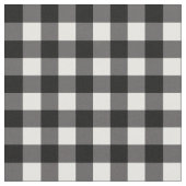 Black & White Buffalo Scheckte Kariert rustikal Stoff (Nahaufnahme)