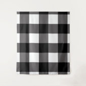 Black & White Buffalo Scheckte Kariert rustikal Wandteppich (Vorderseite)