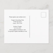 Black White Building Skyline Business Moving Ankündigungspostkarte (Rückseite)