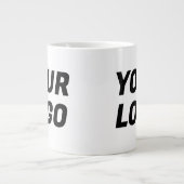 Black & White Business Company Logo CUSTOM Jumbo Jumbo-Tasse (Vorderseite)